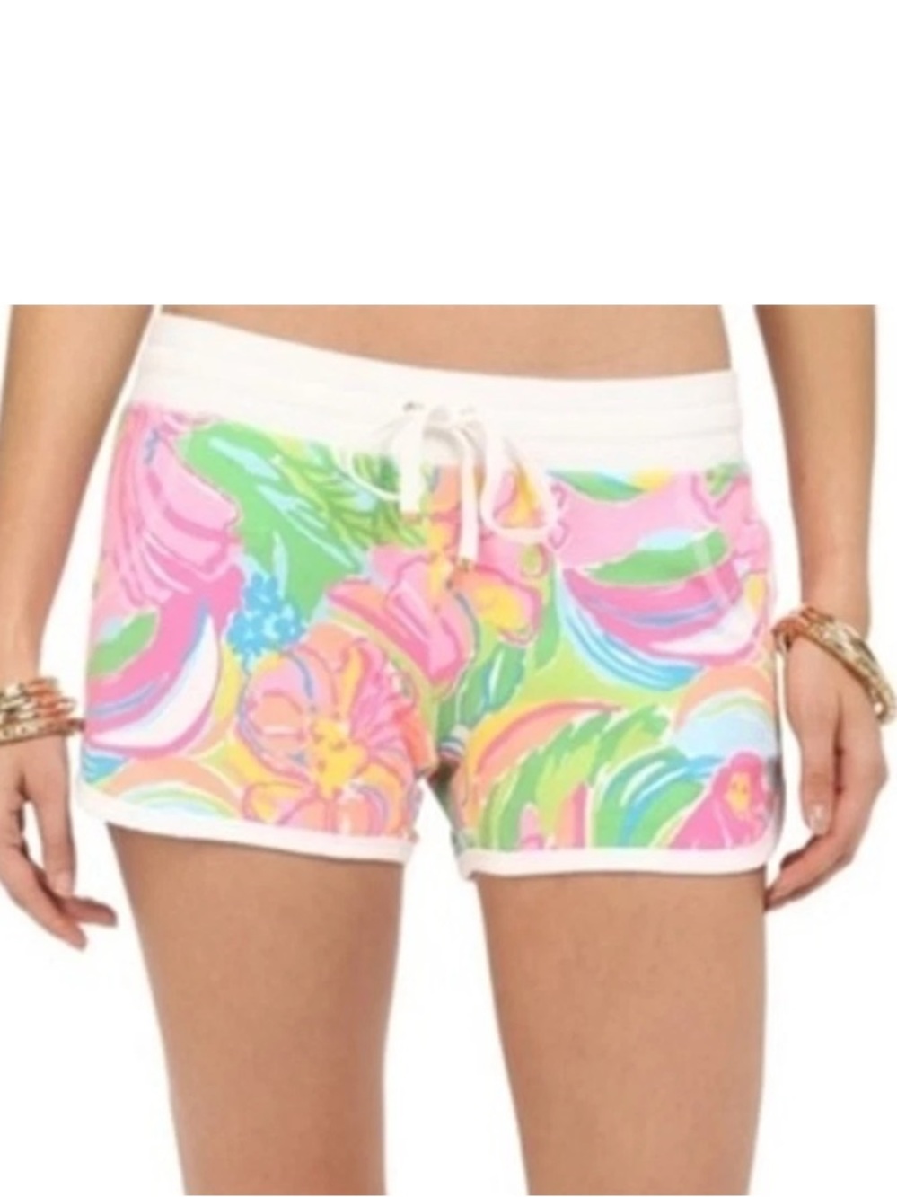 Lilly Pulitzer ladies Chrissy Beach Shorts.  X-large. Drawstring. So a Peeling.